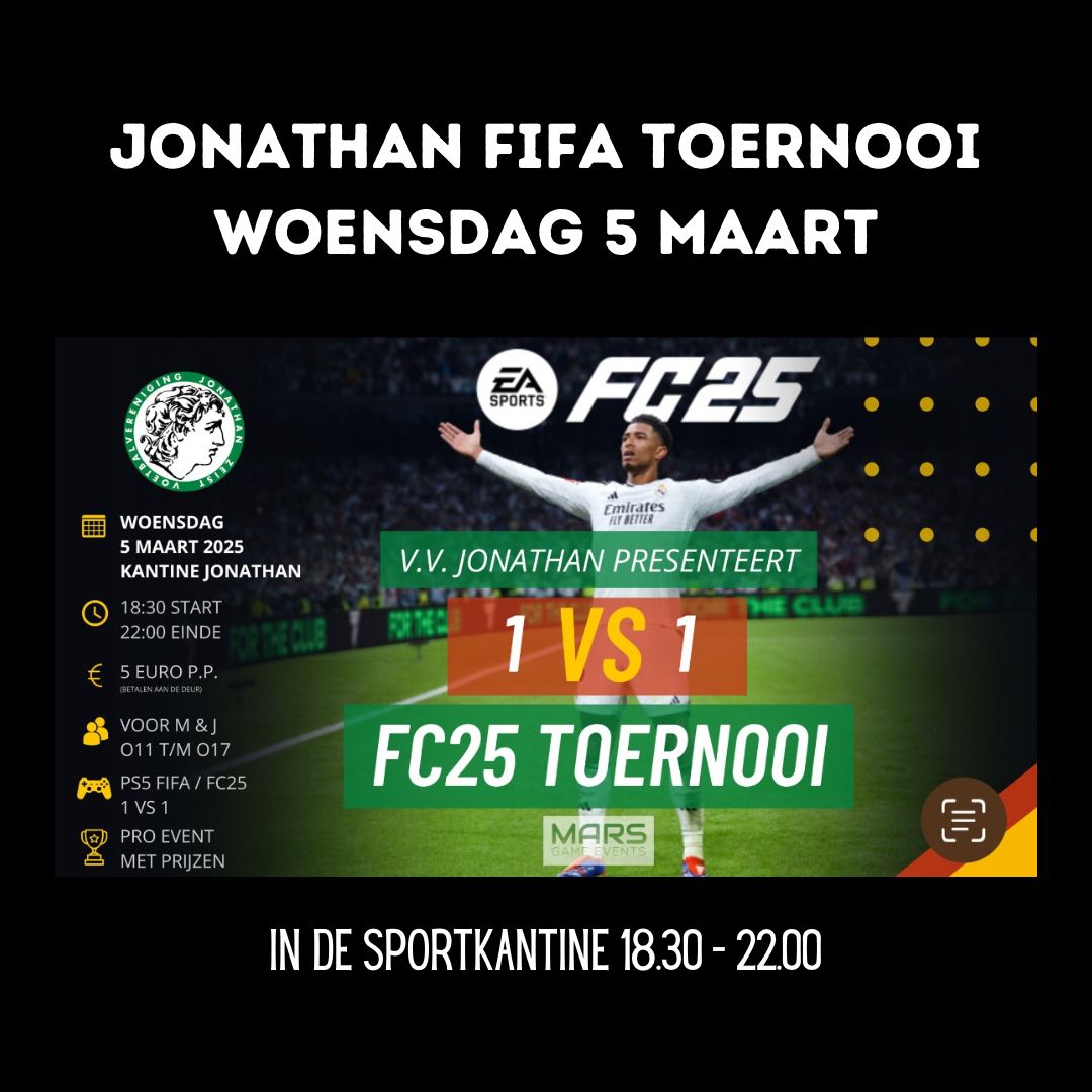 O11 - O17 FC25 Jonathan FIFA-toernooi op 5 maart