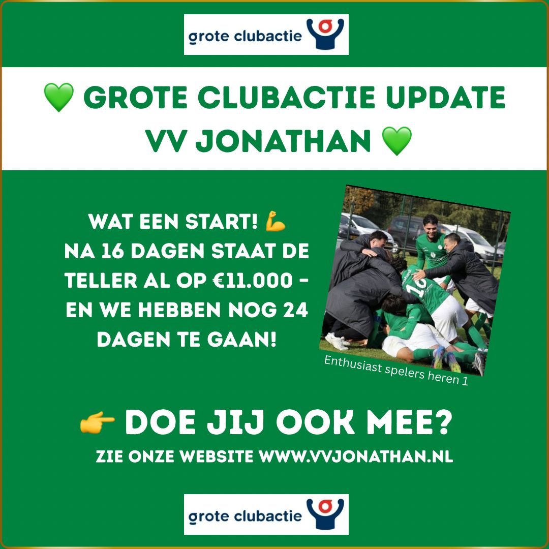 💚 GROTE CLUBACTIE UPDATE VV JONATHAN 💚