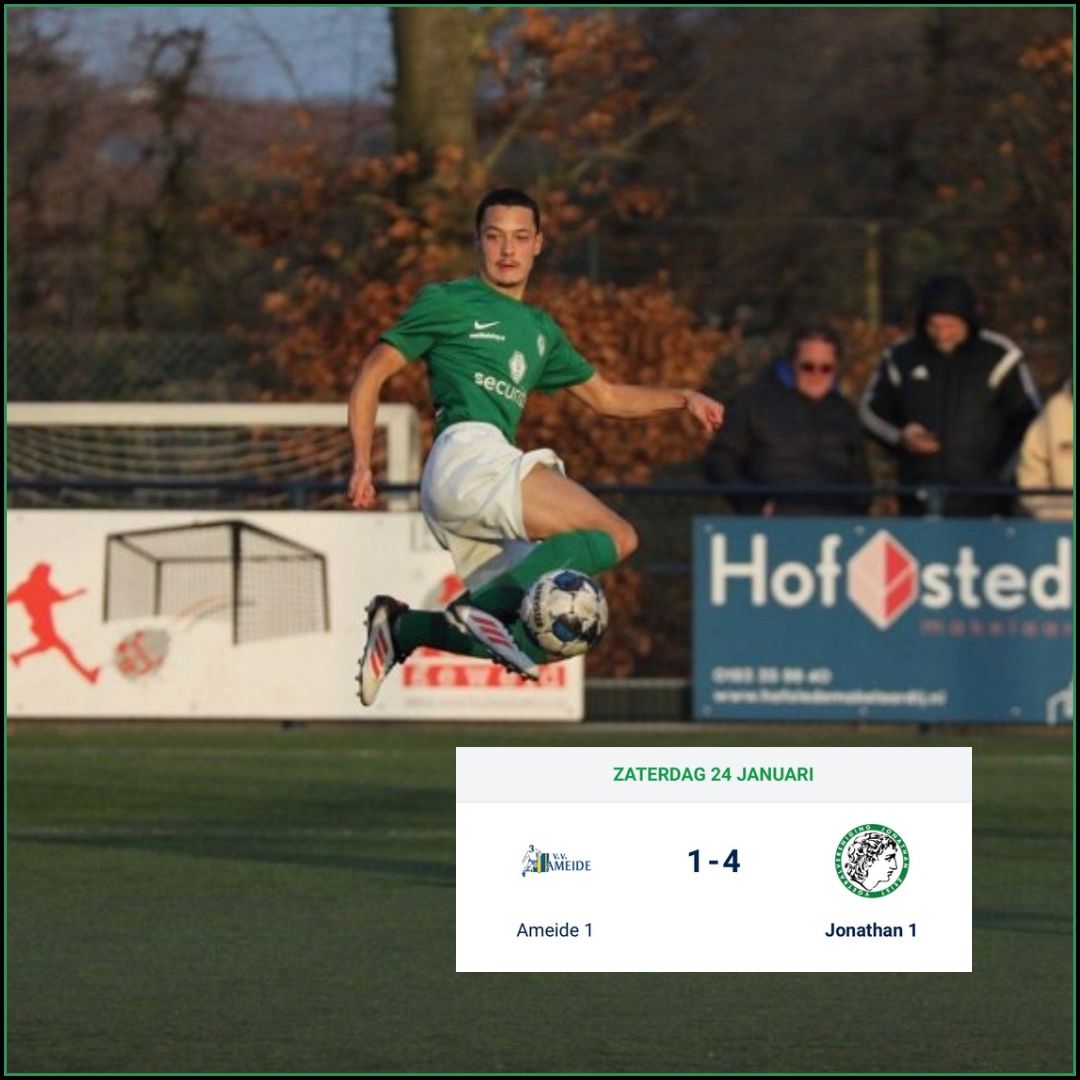 Jonathan wint na zwakke start belangrijk duel tegen Ameide