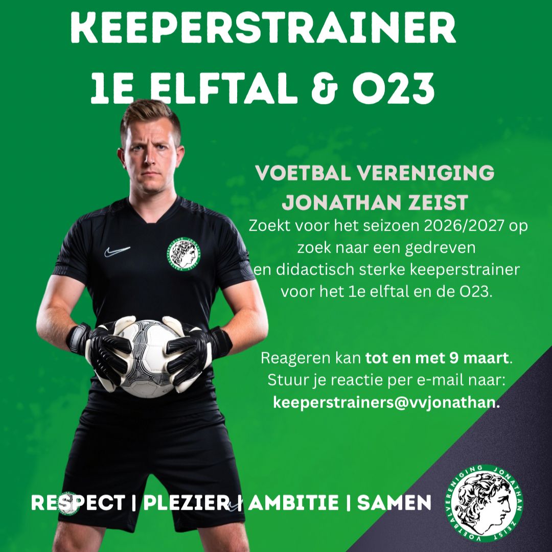 Vacature Keeperstrainer 1e elftal & O23