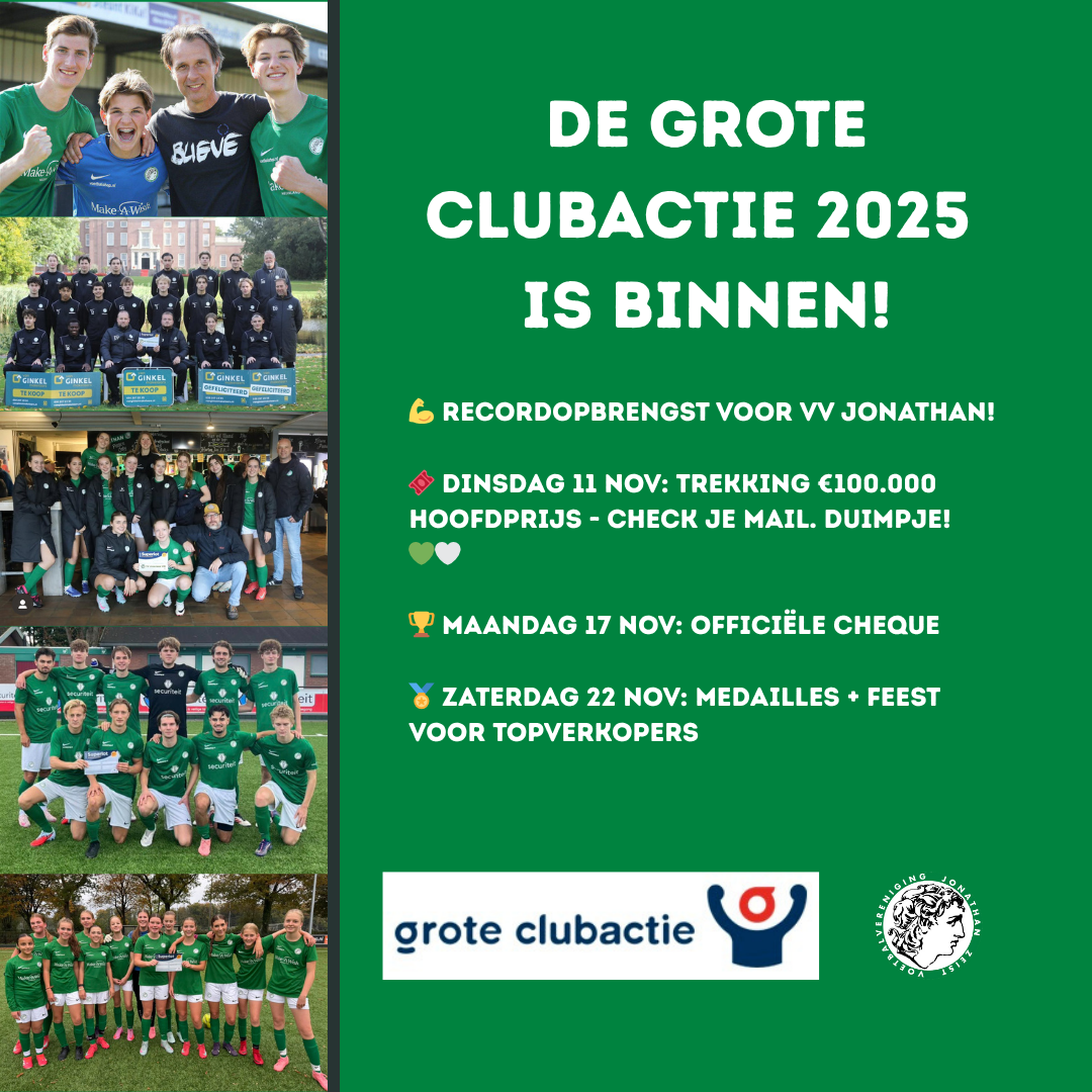 De Grote Clubactie 2025 zit erop!