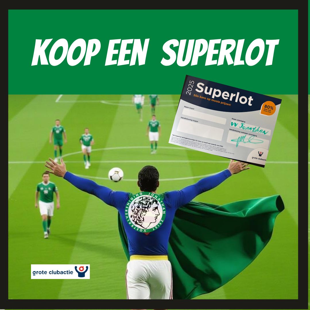 Dit is ‘m: het SUPERLOT van ons cluppie vv Jonathan!