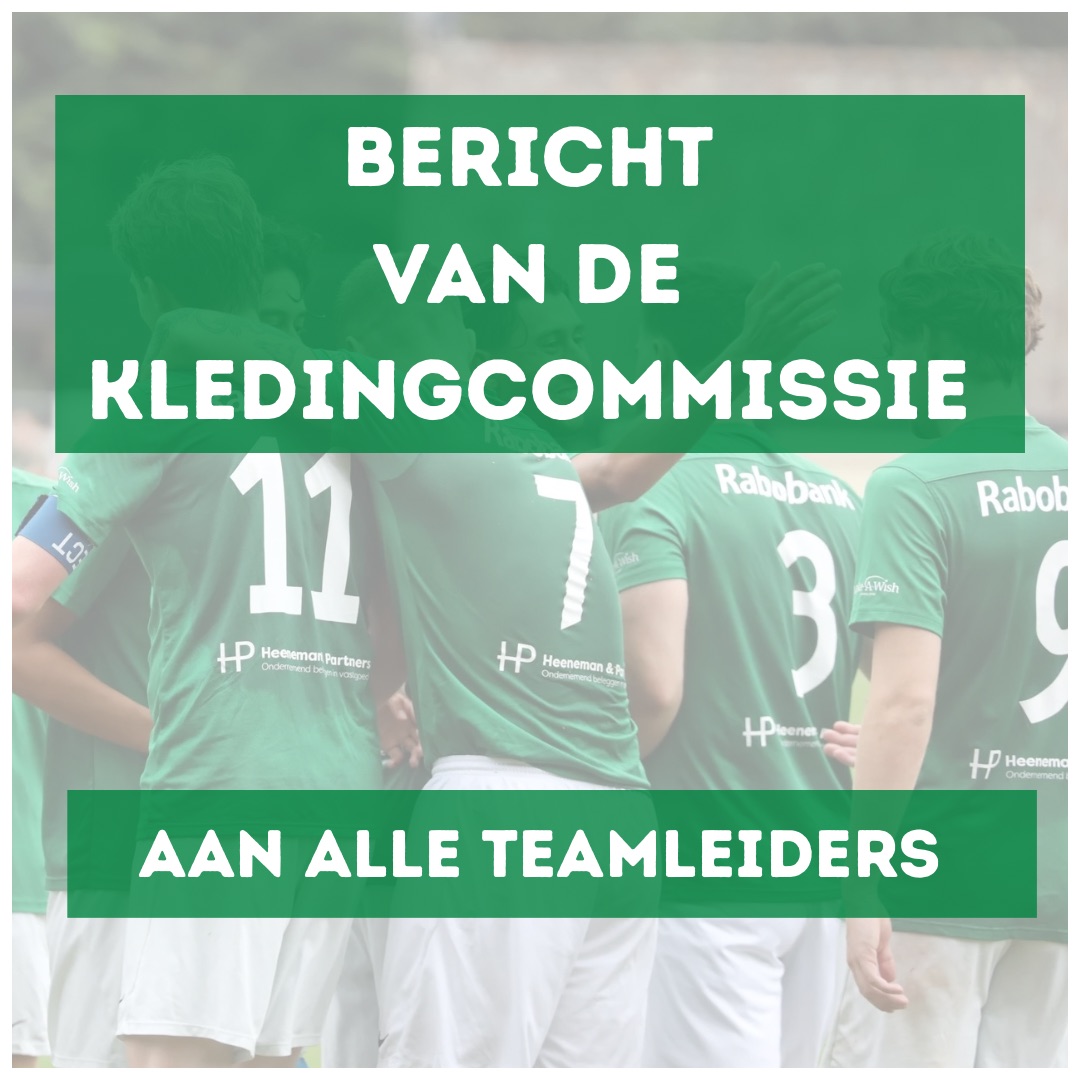 Teamleiders: de kledingtassen liggen klaar