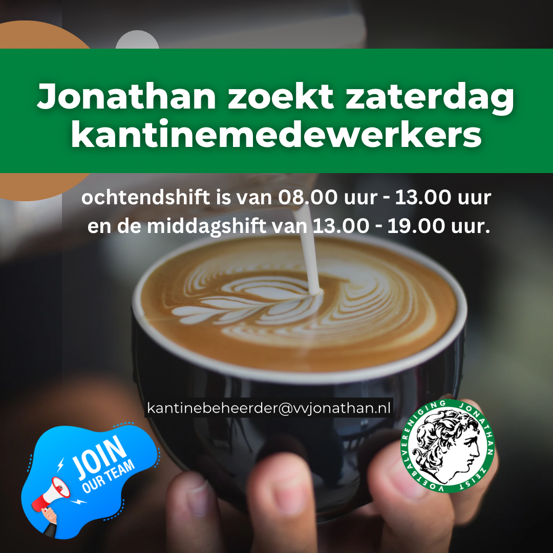 Jonathan zoekt kantinemedewerkers