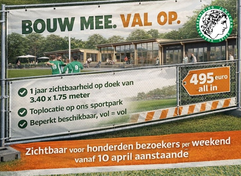 Sponsordoek bij de sloop